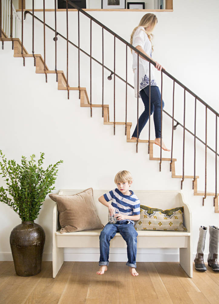 White and Wood Staircase