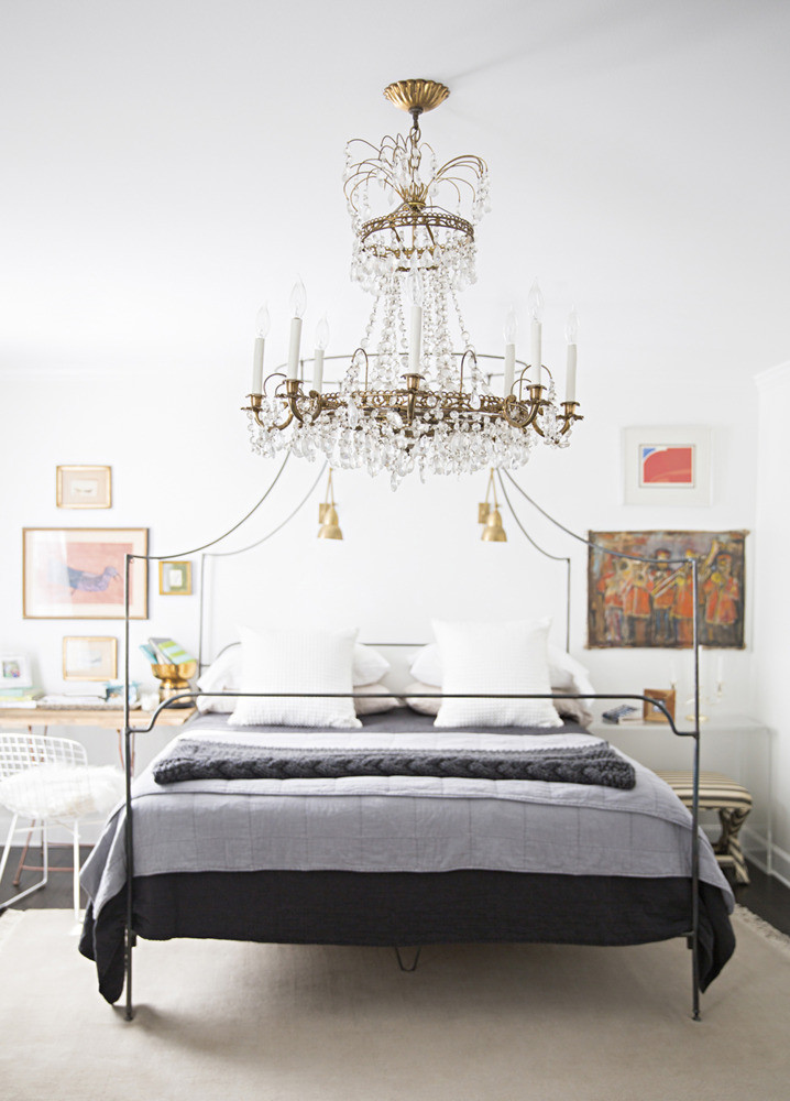 Clear and Gray and White Bedroom