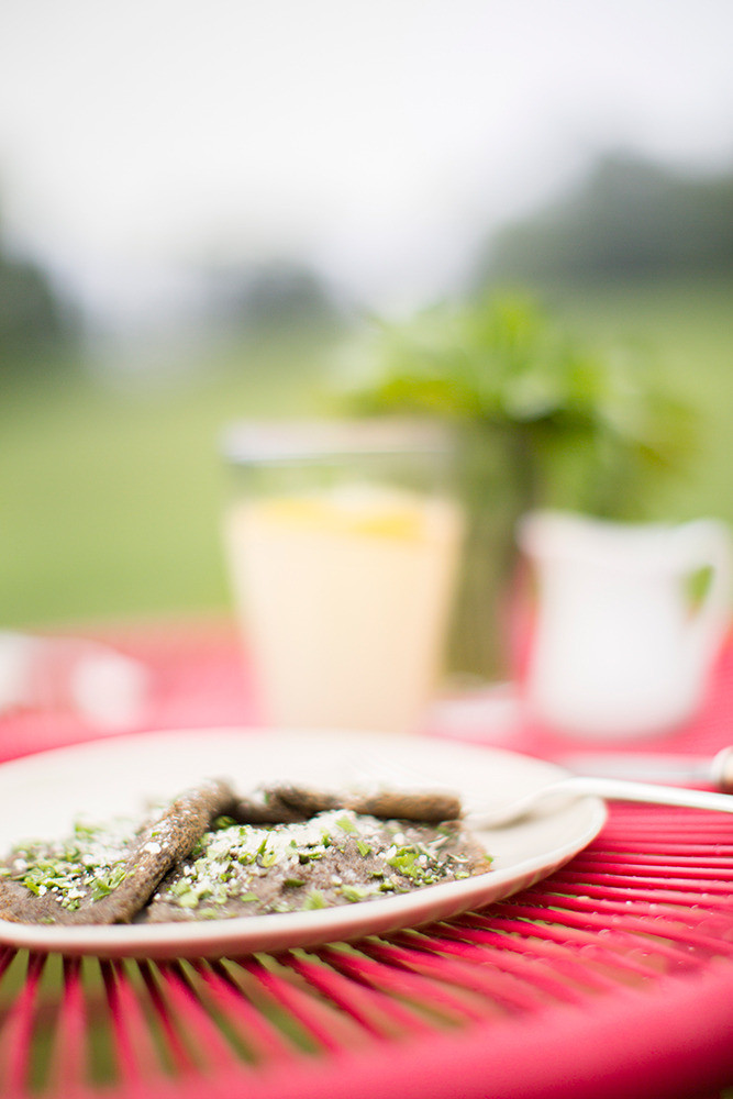 Green and Pink and White Food