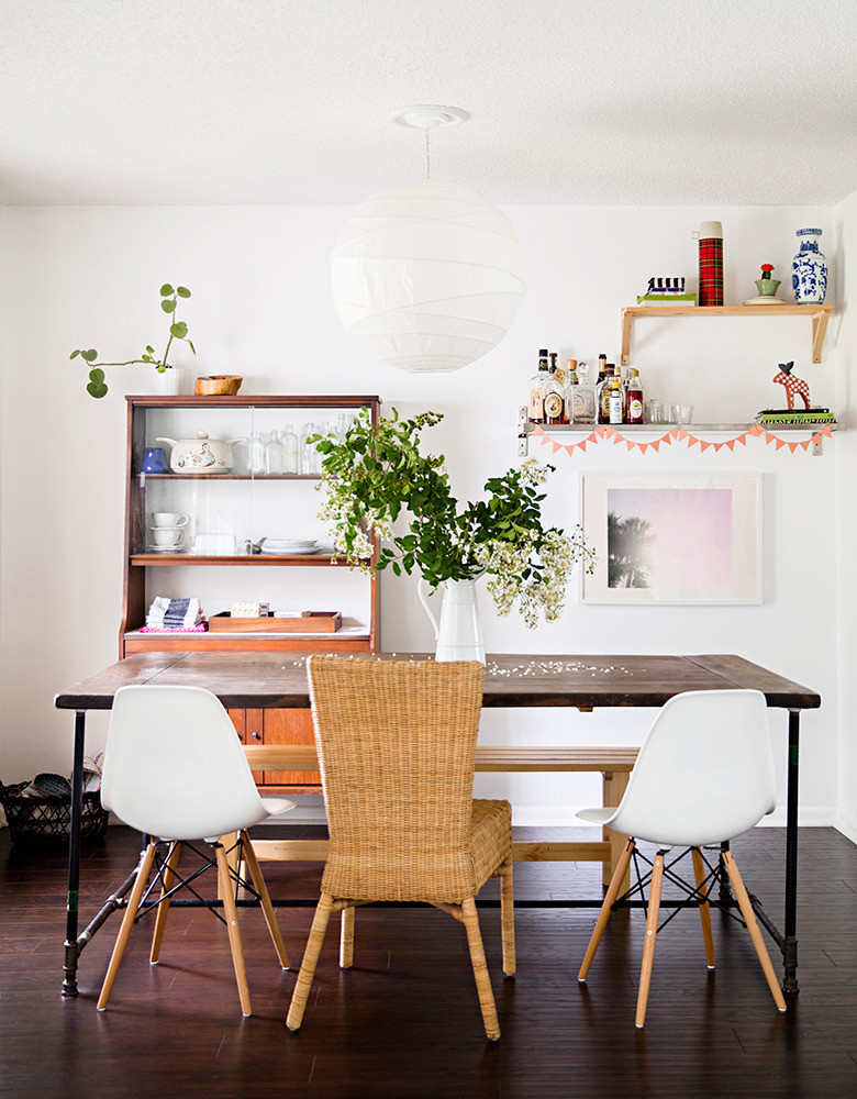 White and Wood Dining room