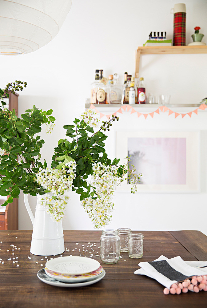 White and Wood Dining room