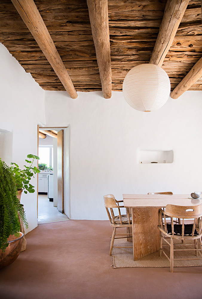 White and Wood Dining room