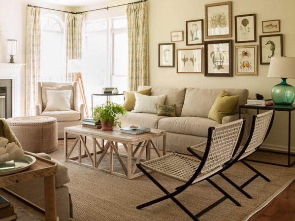 lauren liess: calm and carefree living room makeover