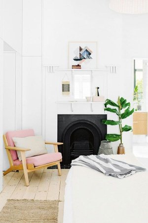 Pink and White Bedroom