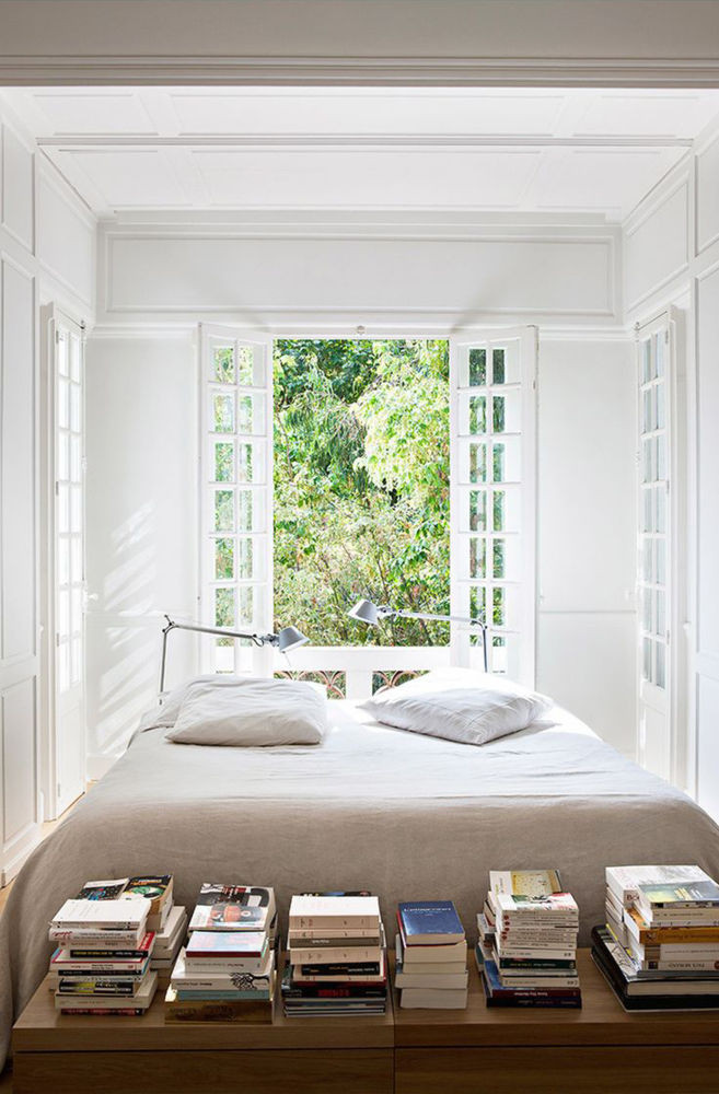 Green and White Bedroom