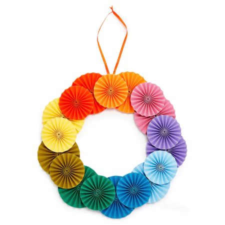  Colorful Fan Wreath