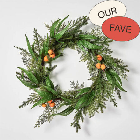  Christmas Wreath with Oranges Green - Threshold designed with Studio McGee