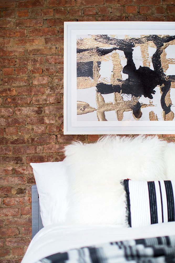 Black and Brown and White Bedroom