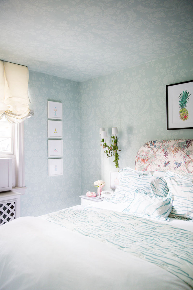 Blue and White Bedroom