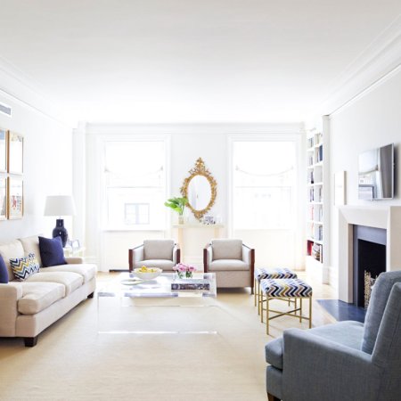 Clear and Taupe Living room