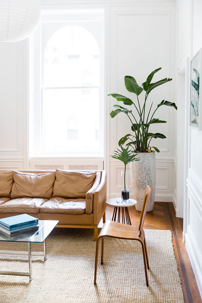 Green and Orange and White Living room