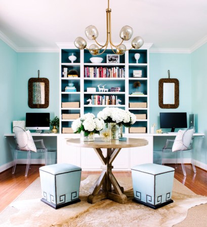 before & after: a perfectly productive home office (for 2!)