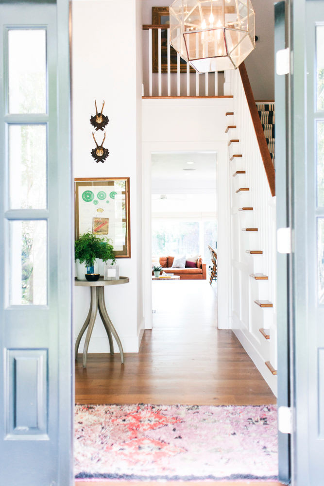 Blue and White Entryway