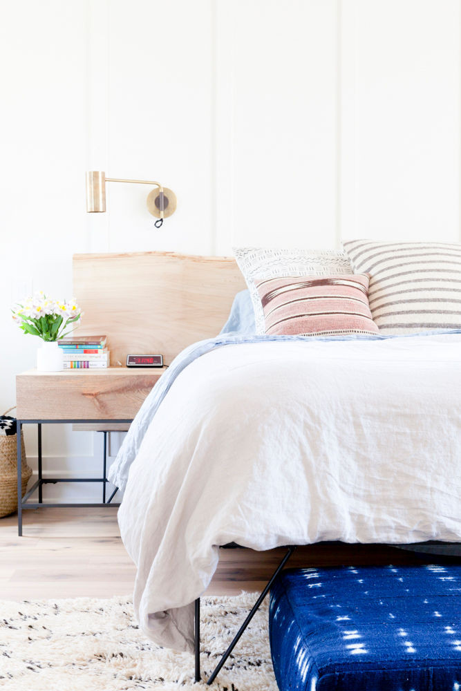 Bohemian Decor White and Wood Bedroom