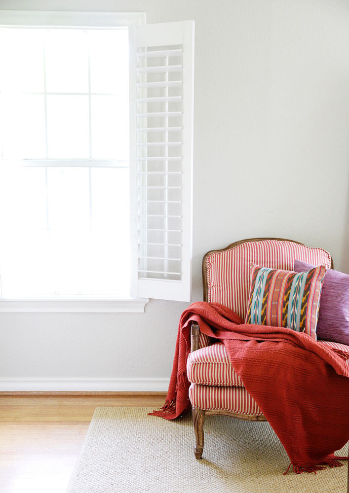 Red and White Bedroom