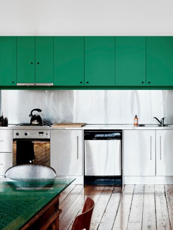 Green and Silver Kitchen