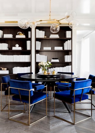 Black and Blue Dining room