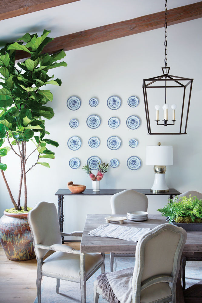 Taupe and White Dining room