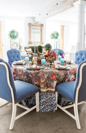 Blue Table Setting