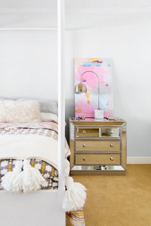 Silver and White Bedroom