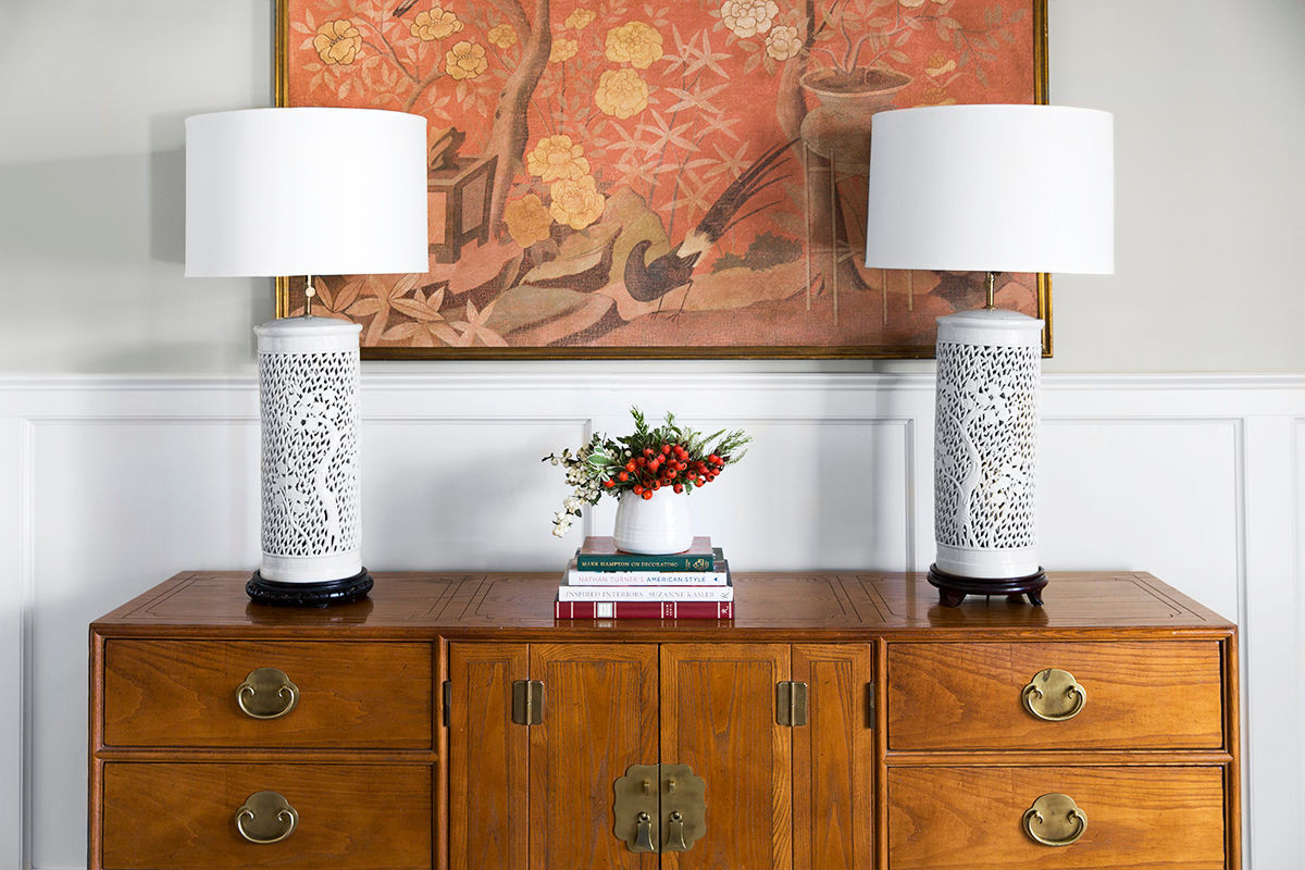 Brown and White Dining room