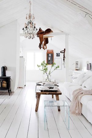 White Living room