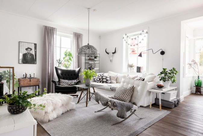 White Living room