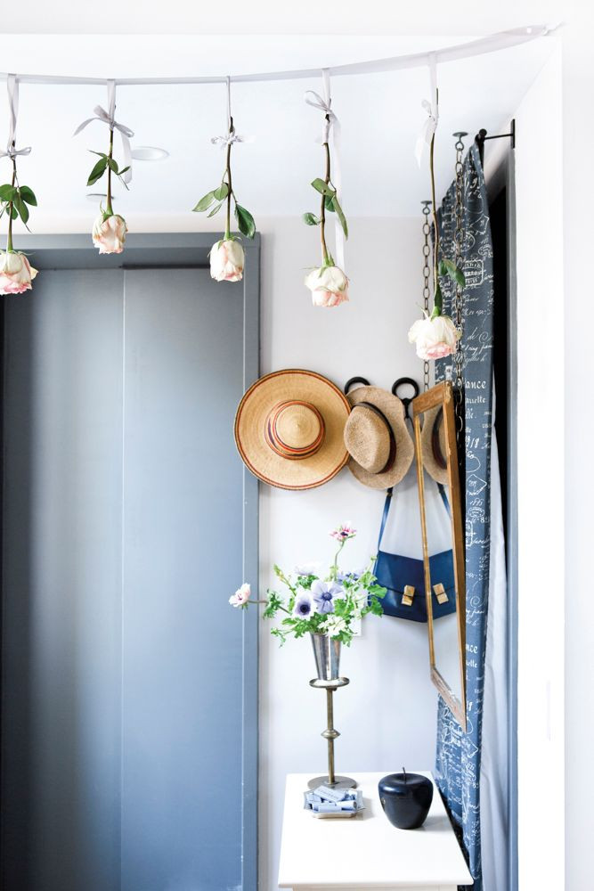 Gray and White Entryway