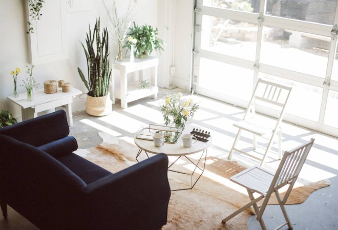 Blue and White Living room