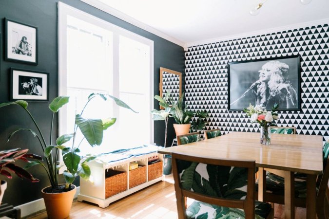 Black and White Dining room