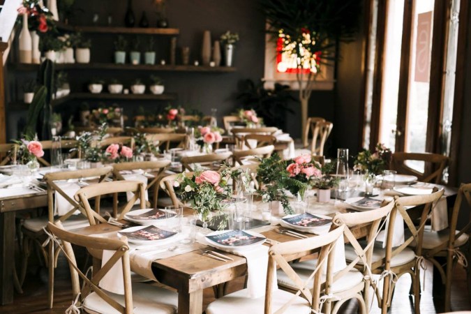 Wood Table Setting