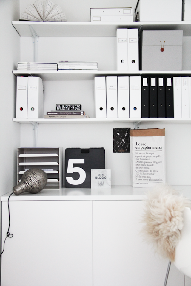Home Office Organization Tips White Study
