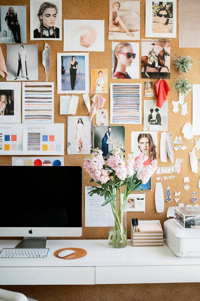 Home Office Ideas On A Budget Brown and White Office