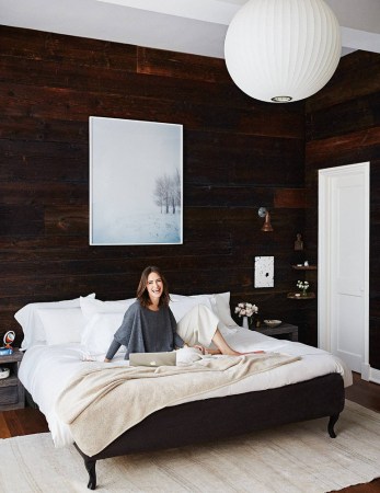 Nadine and Matt Abramcyk Black and White Bedroom