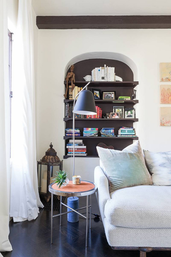 Brown and White Living room