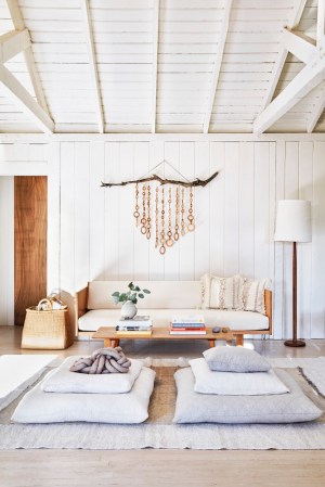 Taupe and White Living room