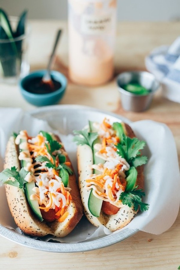 Bahn Mi Hot Dogs