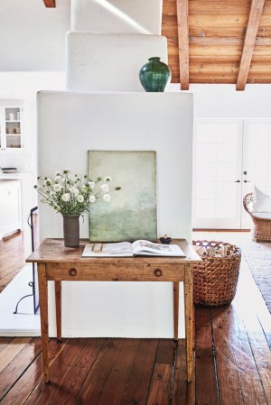 White and Wood Entryway