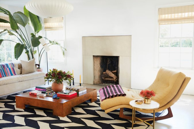 Black and White and Yellow Living room