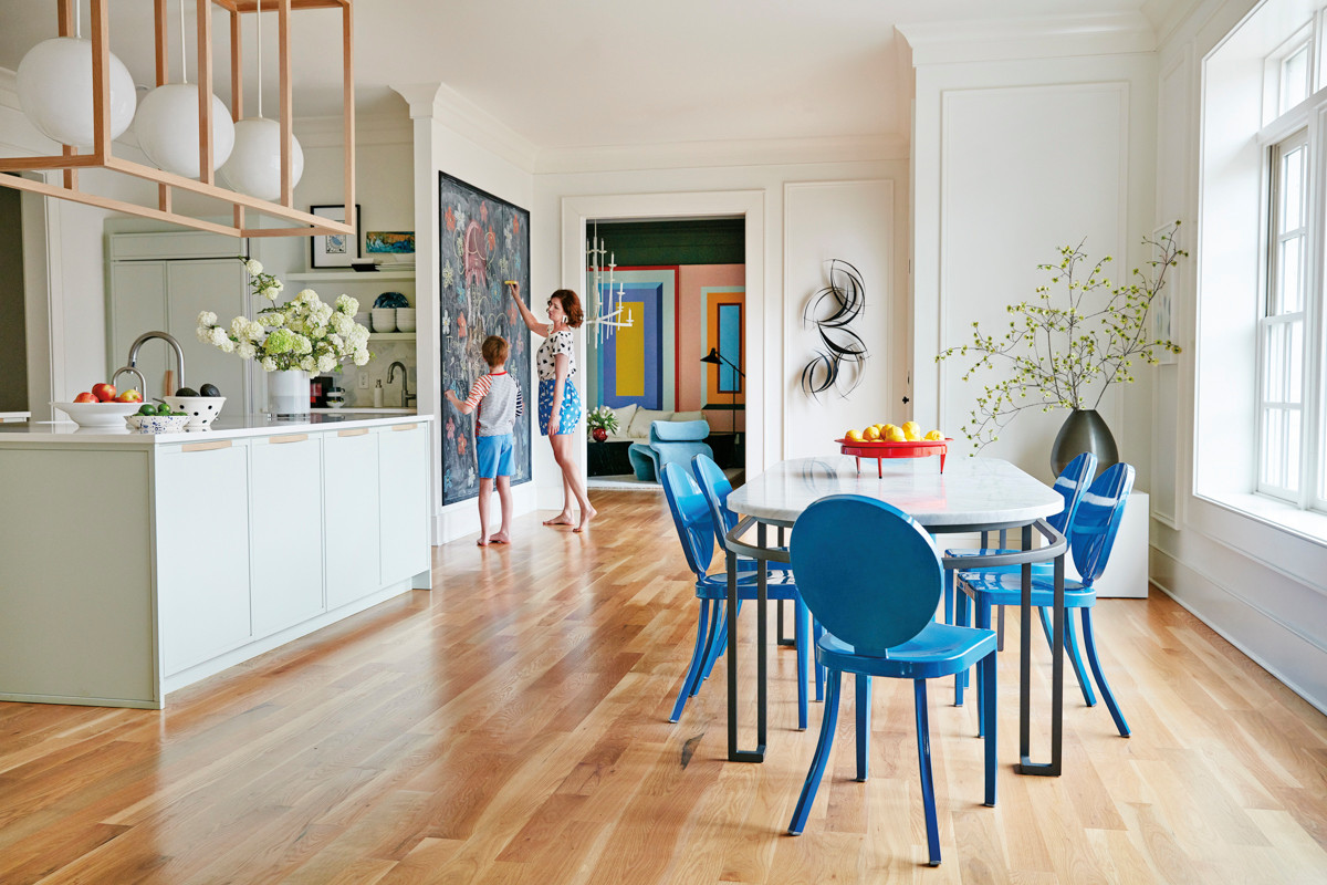 Blue and White Dining room