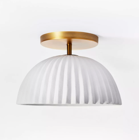  scallop flush mount