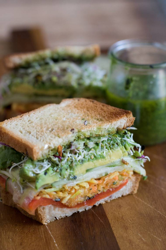 Vegetarian Sandwich Recipes Very Vegan Jalapeno Pesto Sandwich