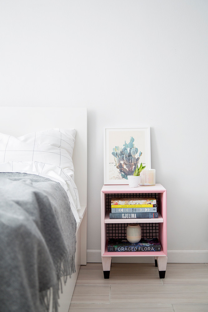 pink nightstand