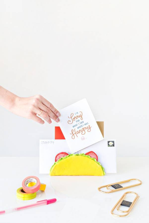 DIY Desk Accessories Taco Letter Holder