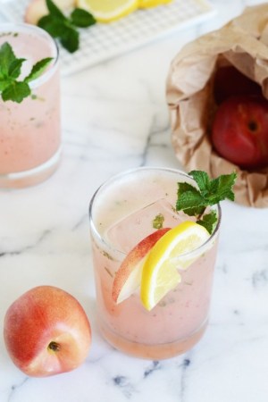 easy mocktail recipes Nectarine Mint Lemonade