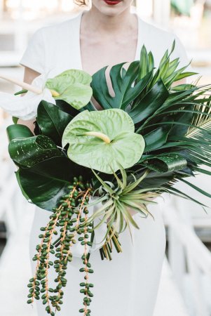 tropical foliage bouquet