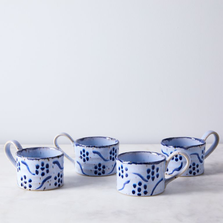  Dansk Vandvid Ceramics by Niels Refsgaard set of four coffee mugs