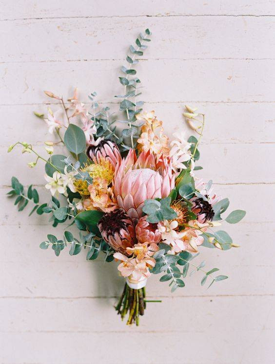 Spring Flower Arrangements pink and green floral bouquet