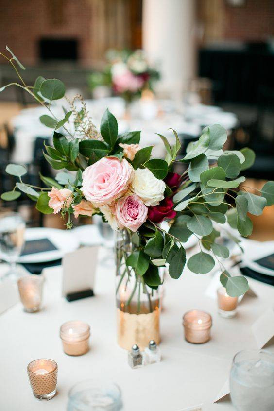 Spring Flower Arrangements silver dollar eucalyptus bouquet