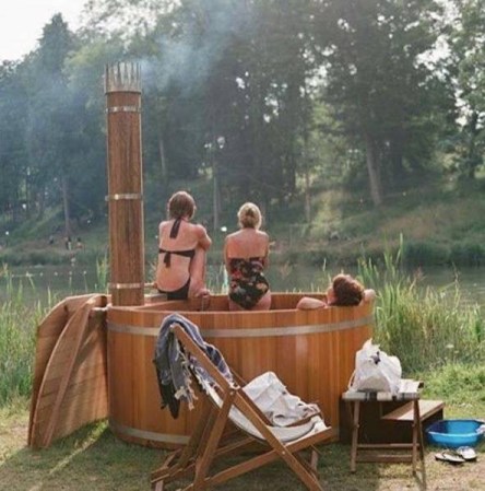 Summer Camps For Adults Wood Hot Tub